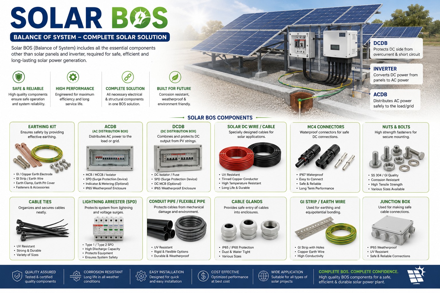 Solar BOS system