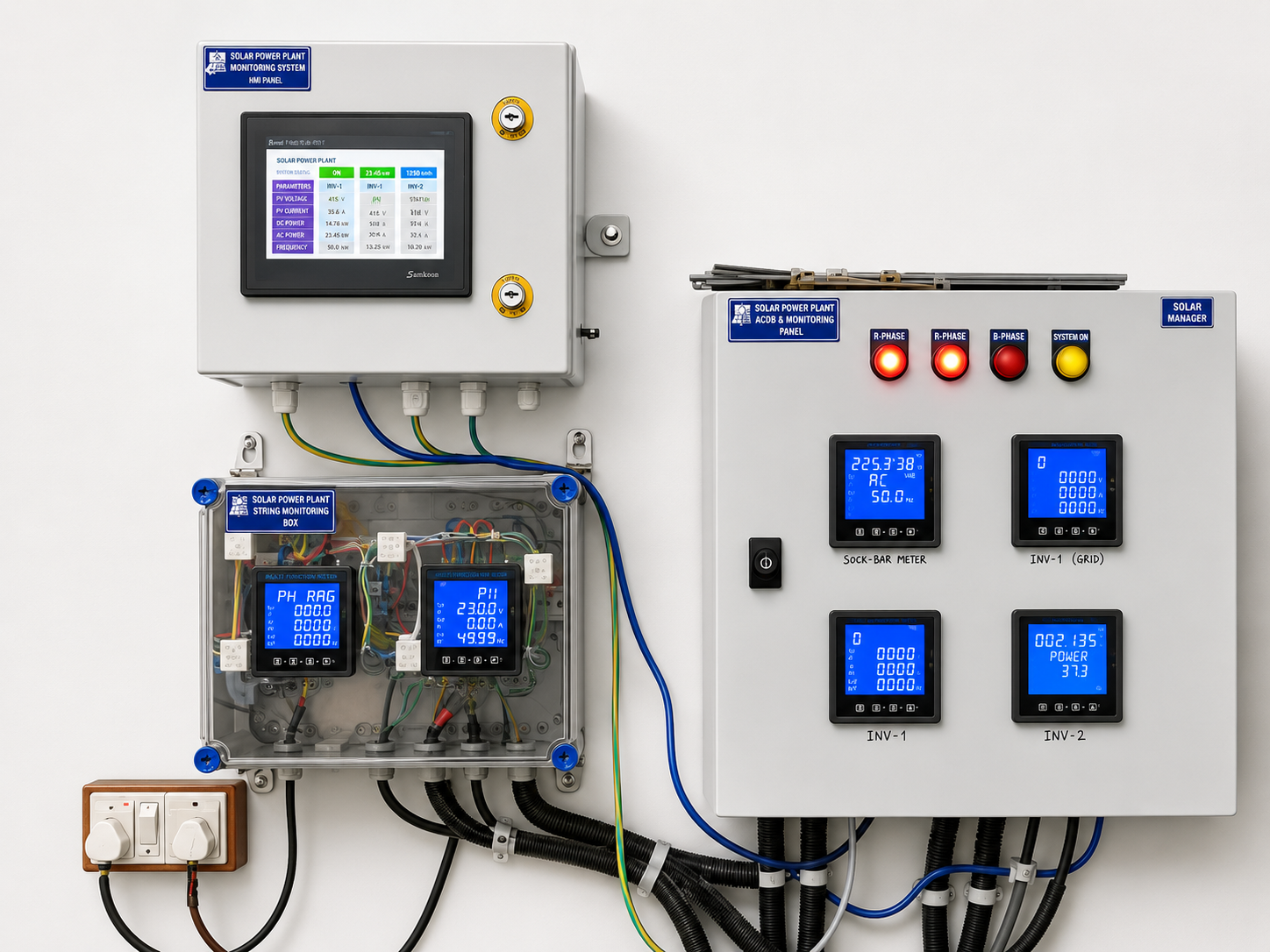 DG synchronization panel with power factor control